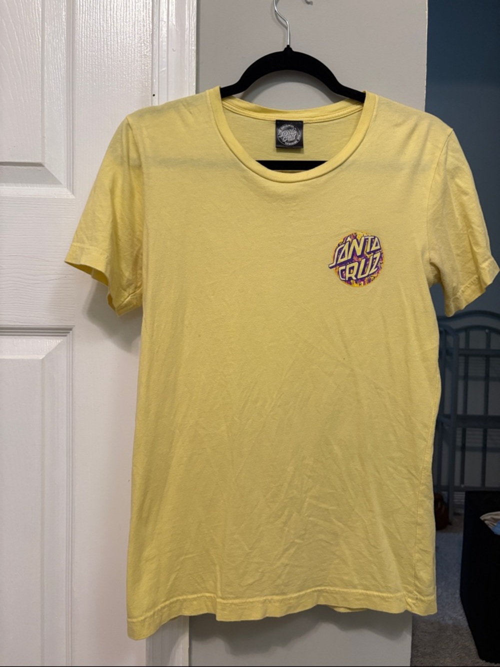Santa Cruz Skateboards Yellow Short-Sleeve Logo Tee